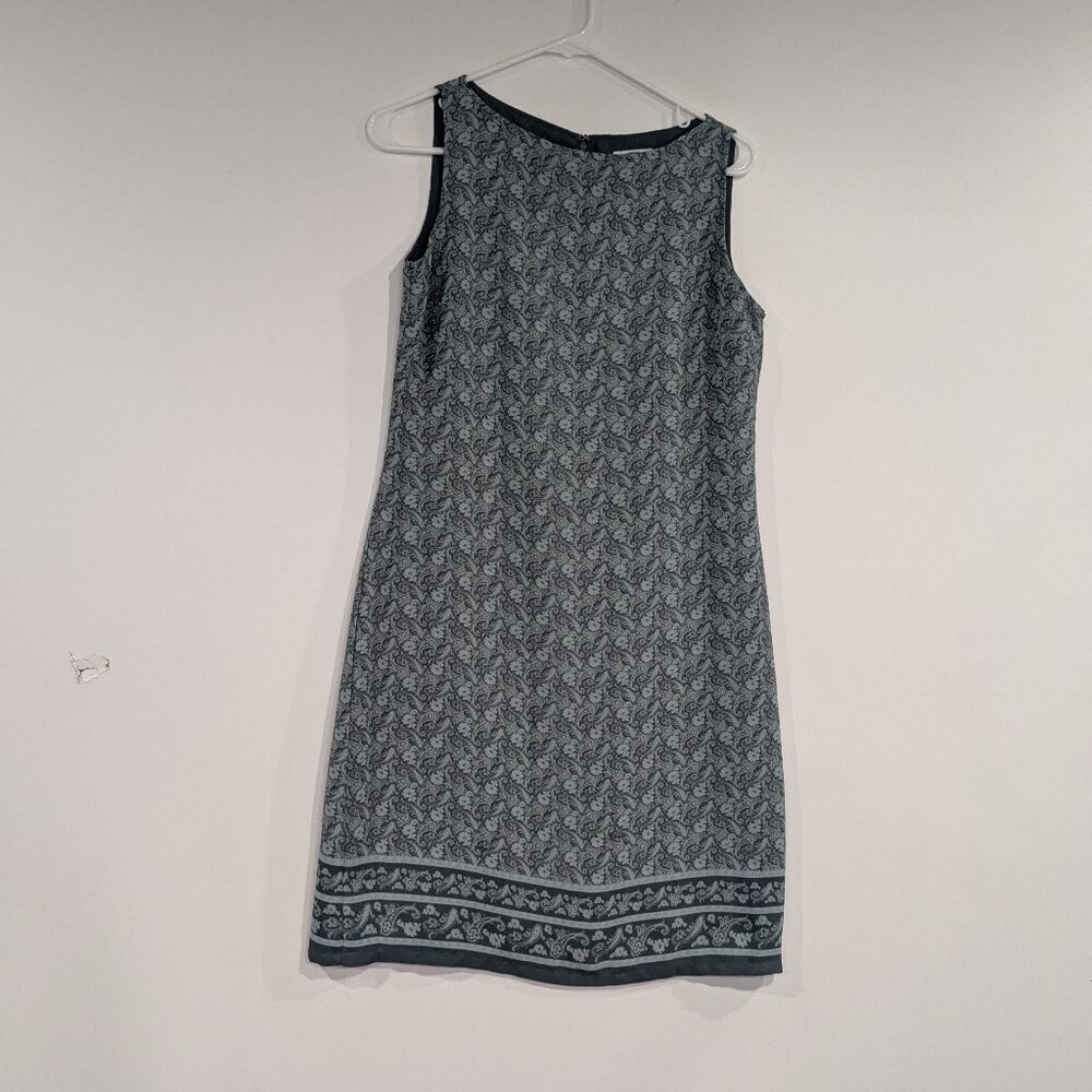 Old Navy Sleeveless Paisley Midi Dress Grey-Blue Size 6
